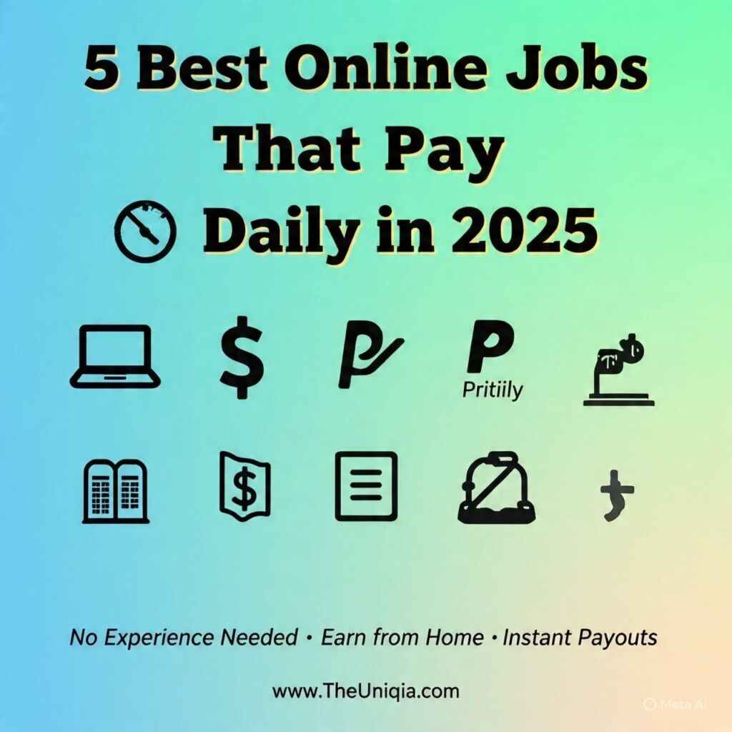 online jobs that pay daily in 20205