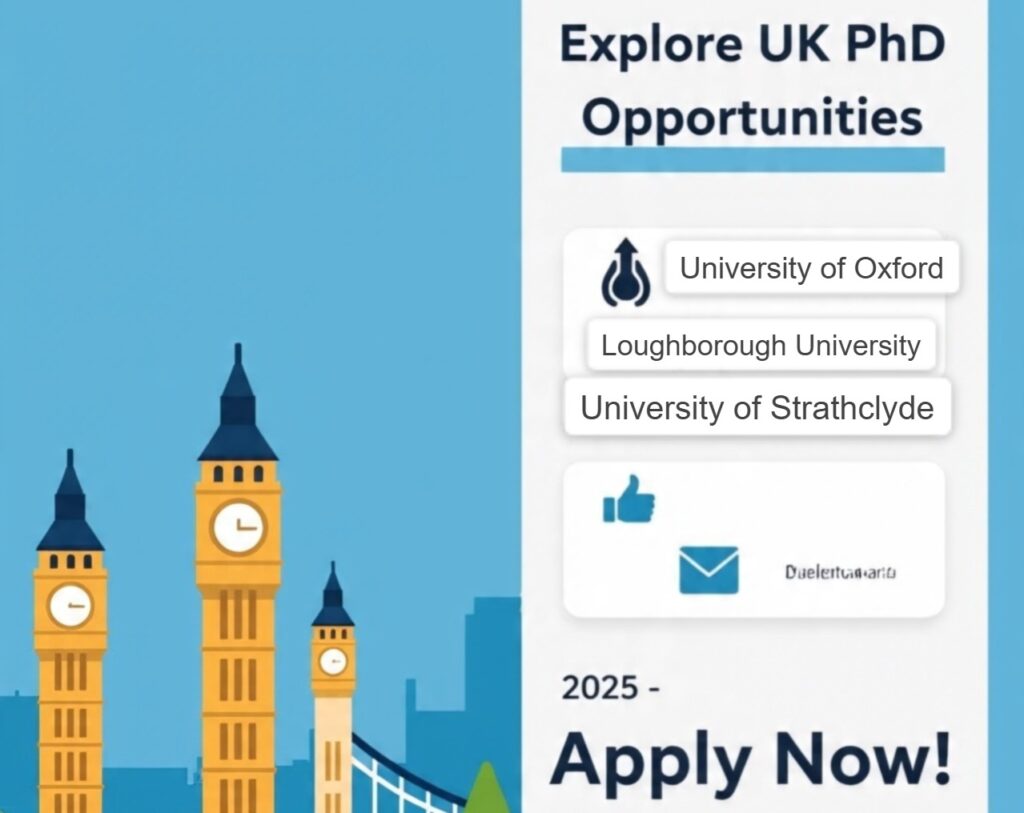 UK PhD opportunities 2025 in top universities like Oxford and Strathclyde.”